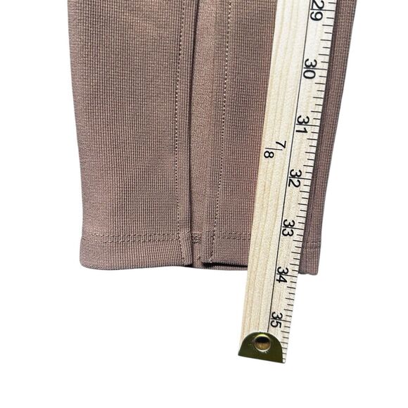Zara Pants Women XS Brown High Rise Slim Fit Dress Slit Hem Trousers - Picture 8 of 10